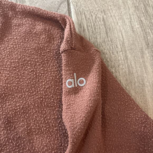 Alo Yoga Womens Sz Small Orange Oversized Crewneck Sweatshirt Fleece - Picture 3 of 7